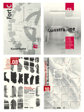 4 Kunsträume-Plakate